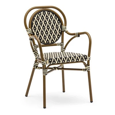 كراسي الروطان بيسترو الفناء بار